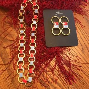 J Crew necklace and earring set NWT